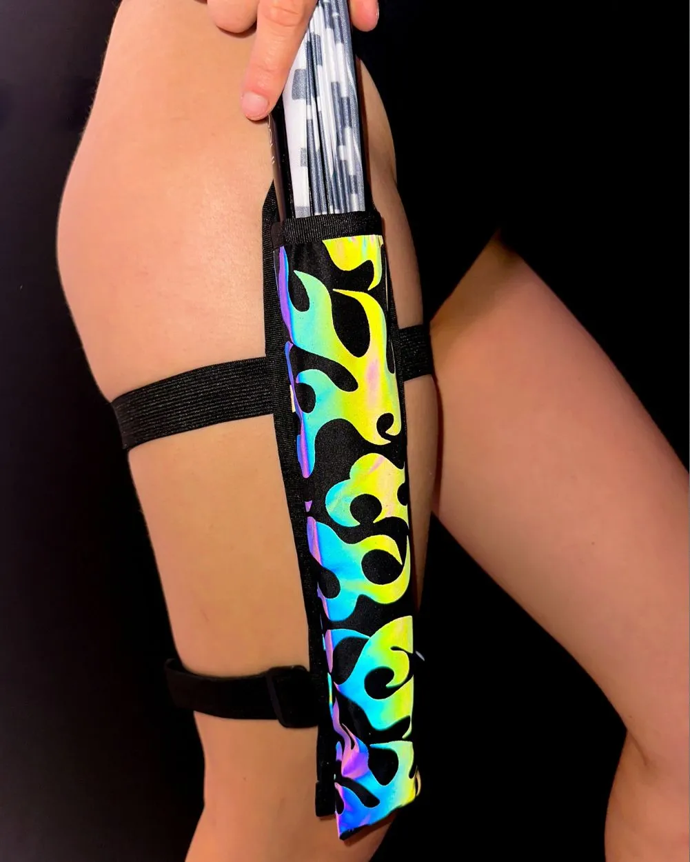 Ignite My Fire Rainbow Reflective Print Fan Holster sold by iHeartRaves