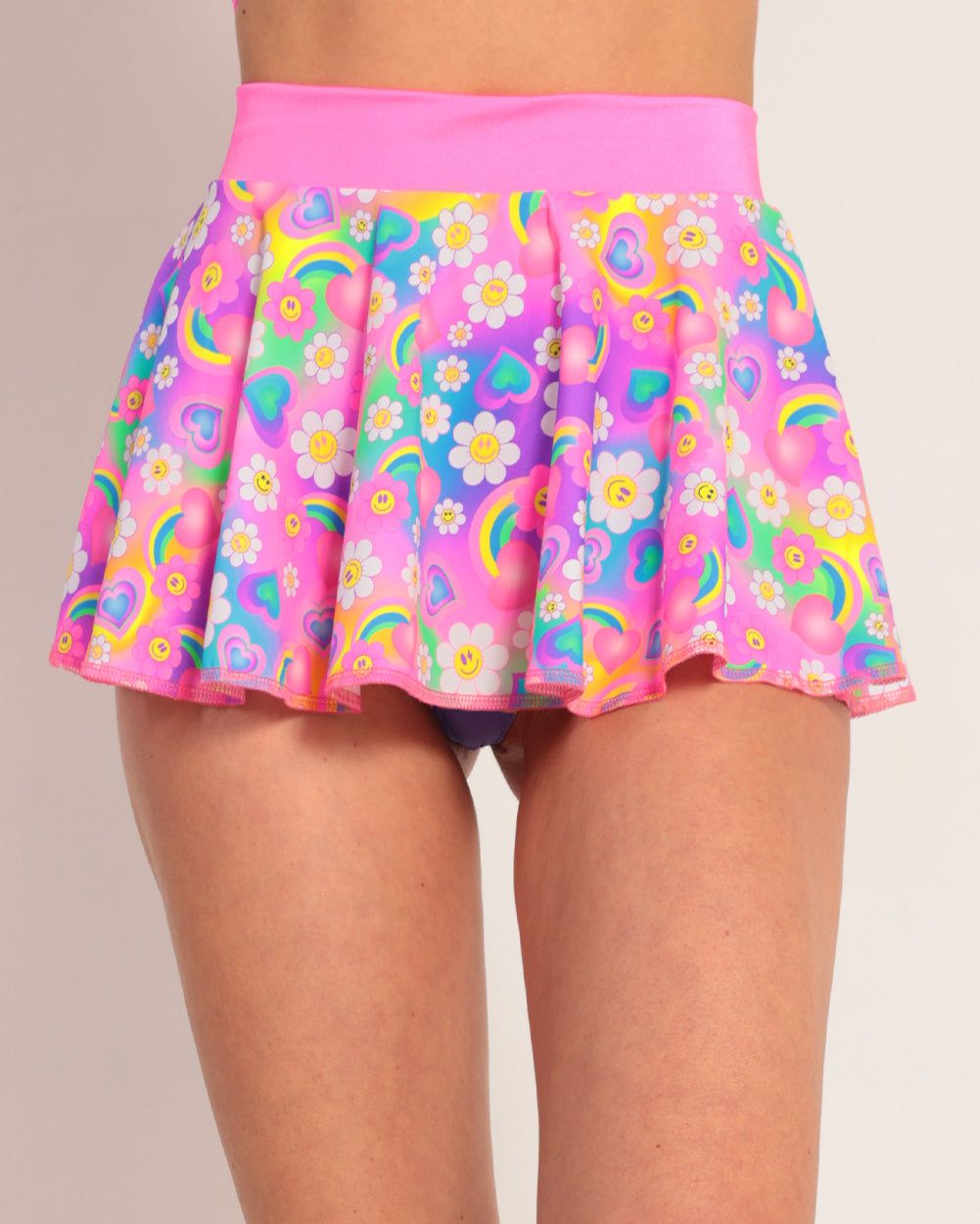 Rolita Couture x iHR Poppy Petals Mini Skirt sold by iHeartRaves