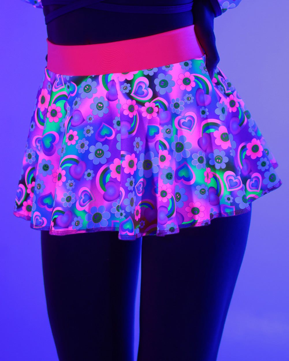 Rolita Couture x iHR Poppy Petals Mini Skirt sold by iHeartRaves product image thumbnail 2