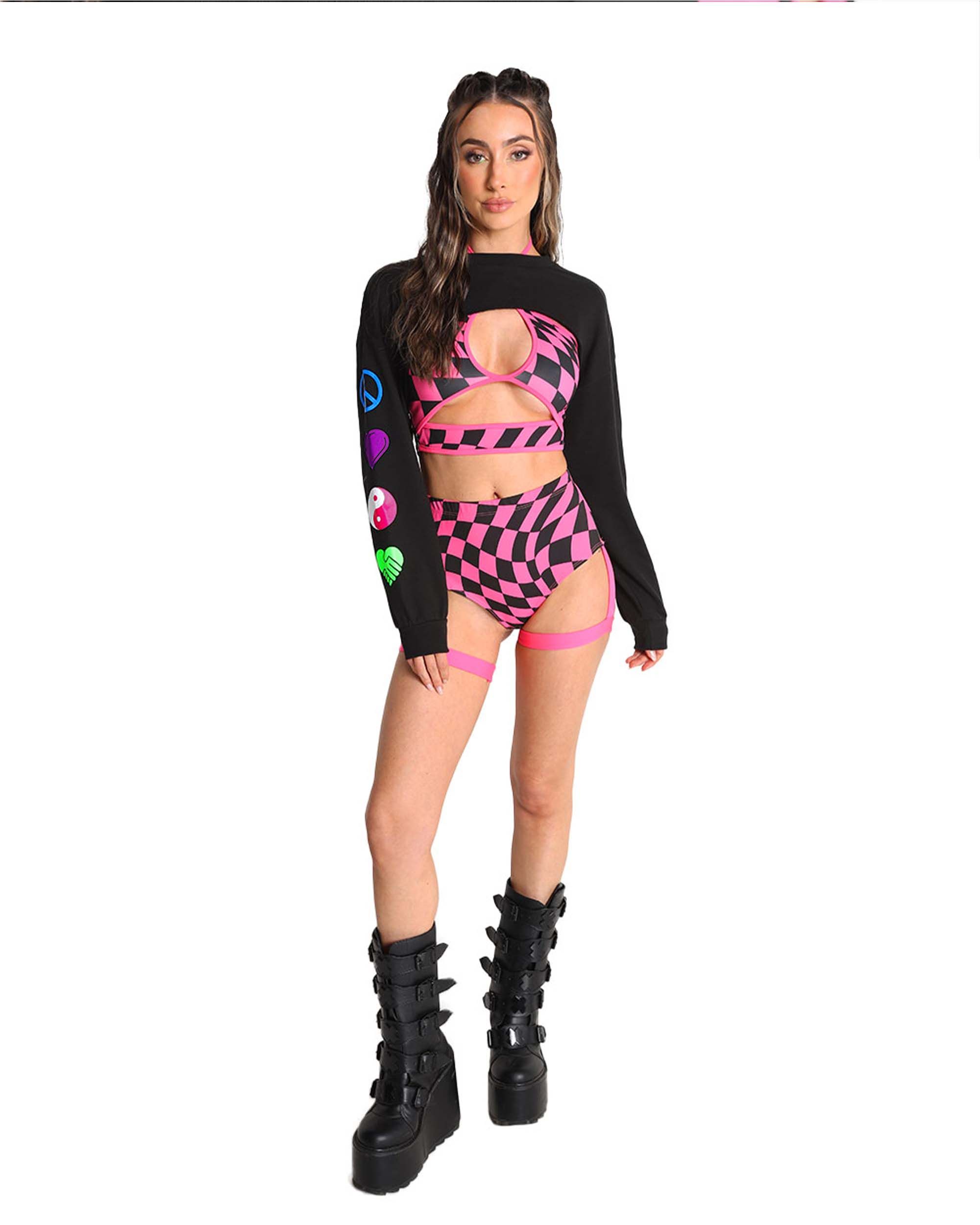 PLUR Moment Ultra Crop Top sold by iHeartRaves product image thumbnail 4