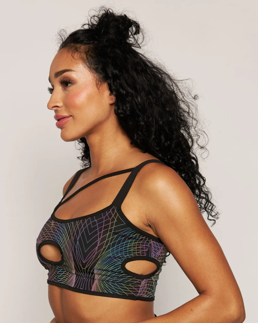 Deep Night Rainbow Reflective Cutout Top sold by iHeartRaves product image thumbnail 4