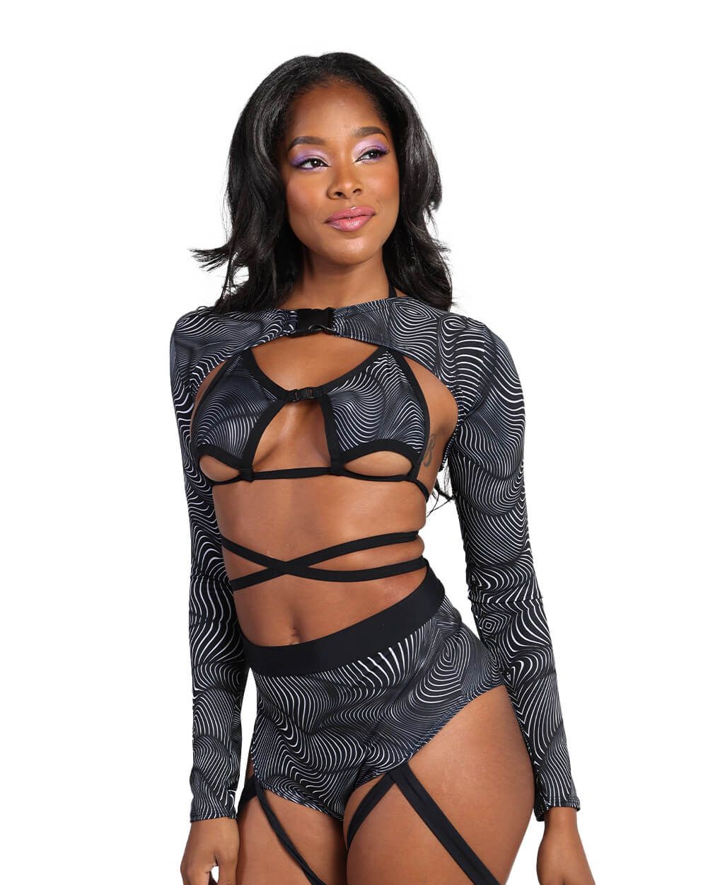 Lyte Couture X iHR Illusions Ultra Crop Top sold by iHeartRaves product image thumbnail 4