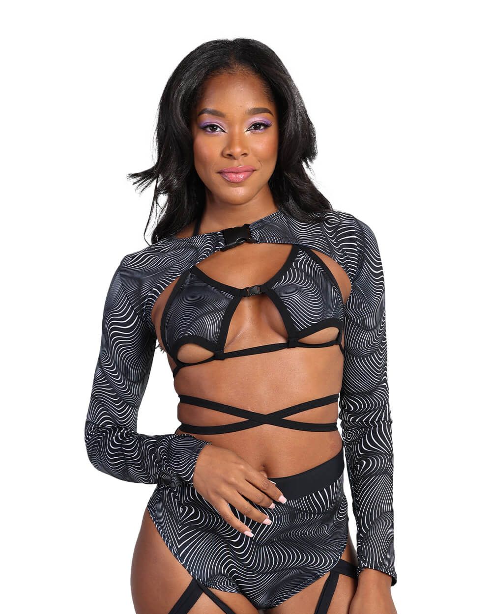 Lyte Couture X iHR Illusions Ultra Crop Top sold by iHeartRaves