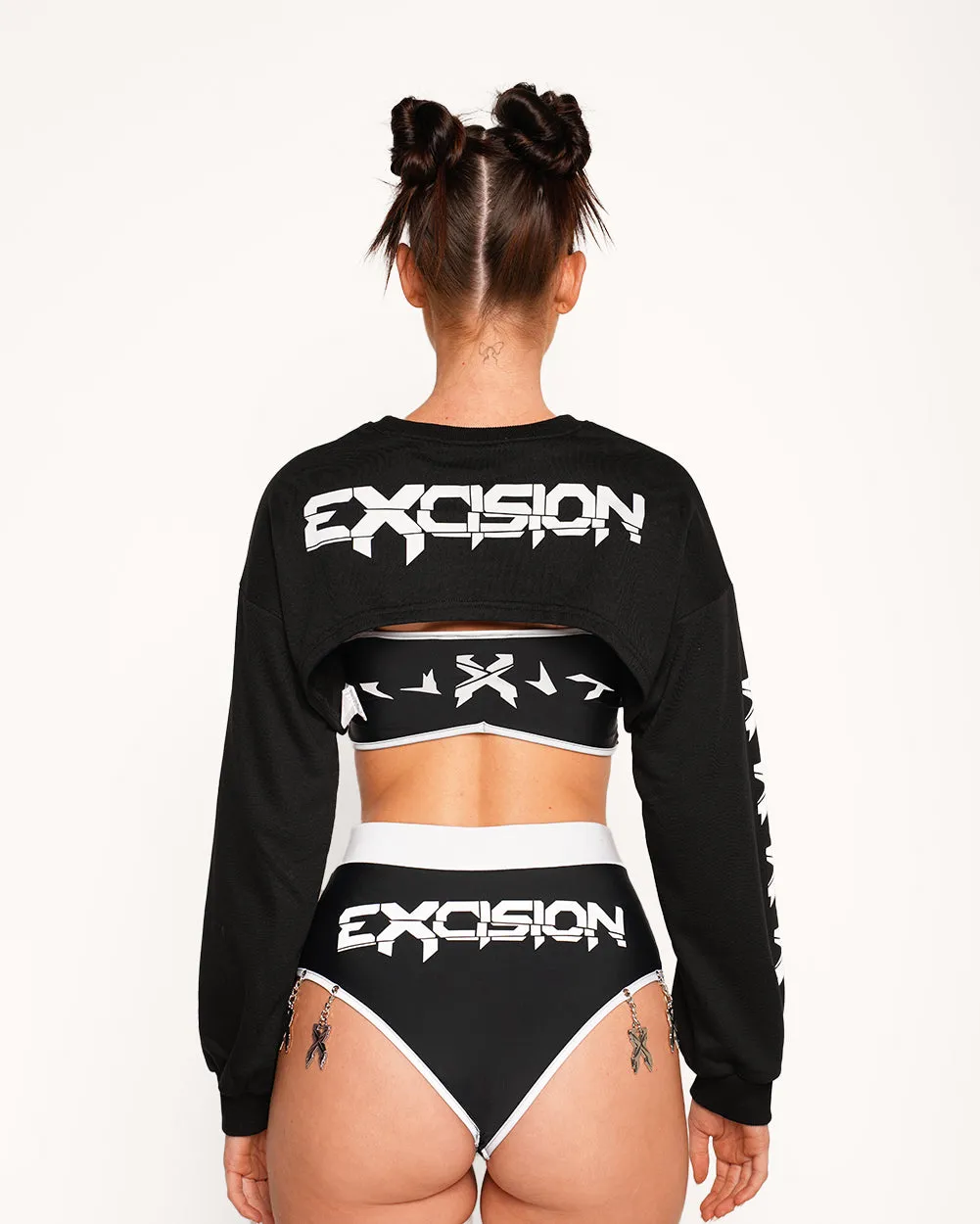 Excision x iHeartRaves Charged Up Reflective Ultra Crop Top