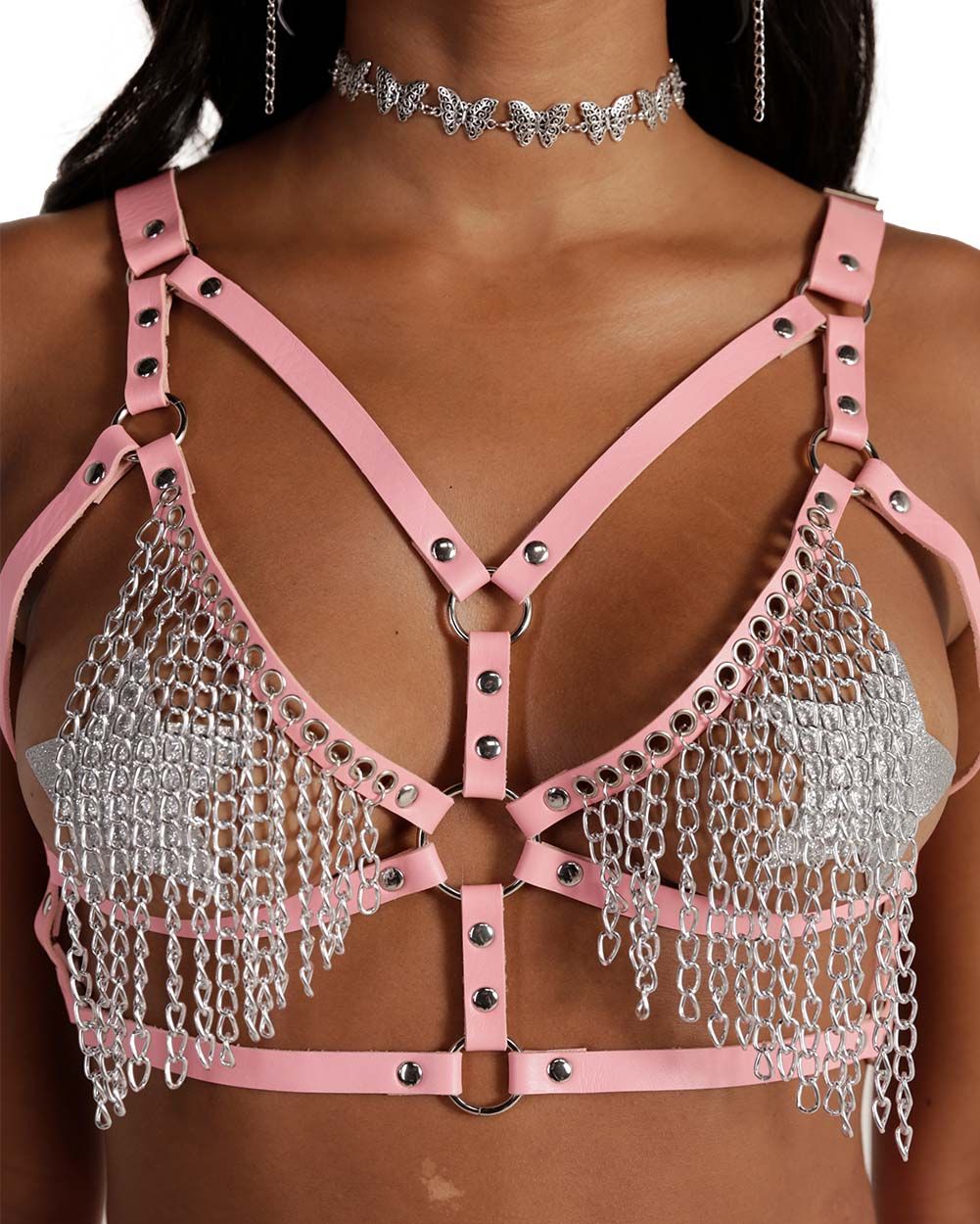 Thee Ultimate Baddie Chain Bondage Harness Top sold by iHeartRaves product image thumbnail 2