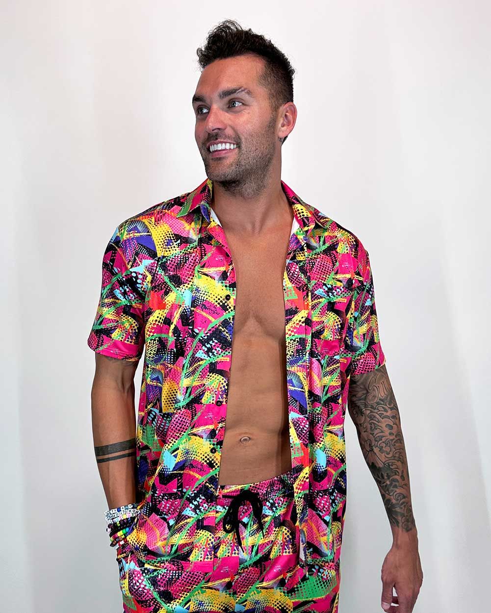 Hype Machine Short Sleeve Camp Shirt sold by iHeartRaves