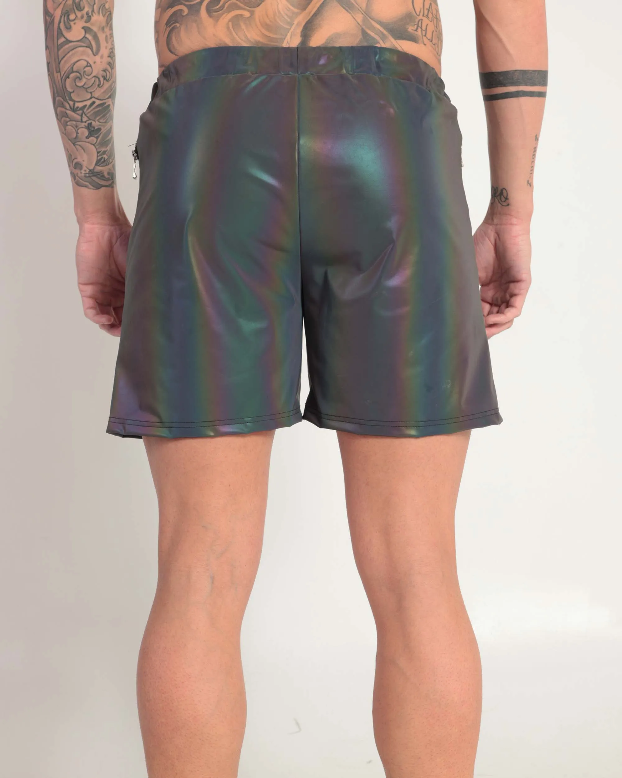 Rainbow Frequency Men's Reflective Shorts sold by iHeartRaves product image thumbnail 4