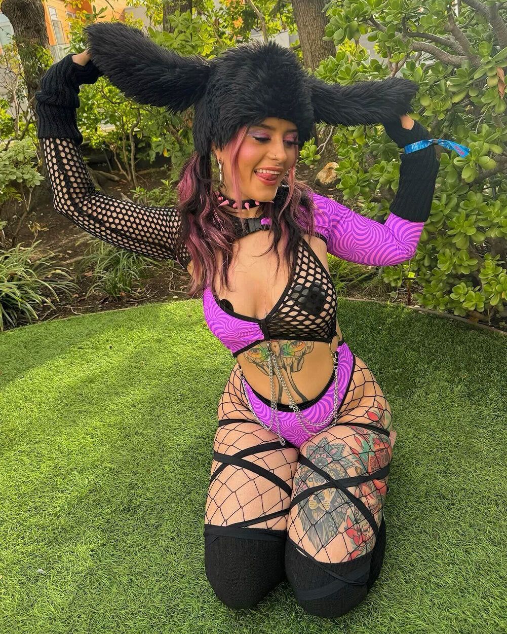 Rolita Couture x iHR Super Wonky Split Ultra Crop sold by iHeartRaves product image thumbnail 3