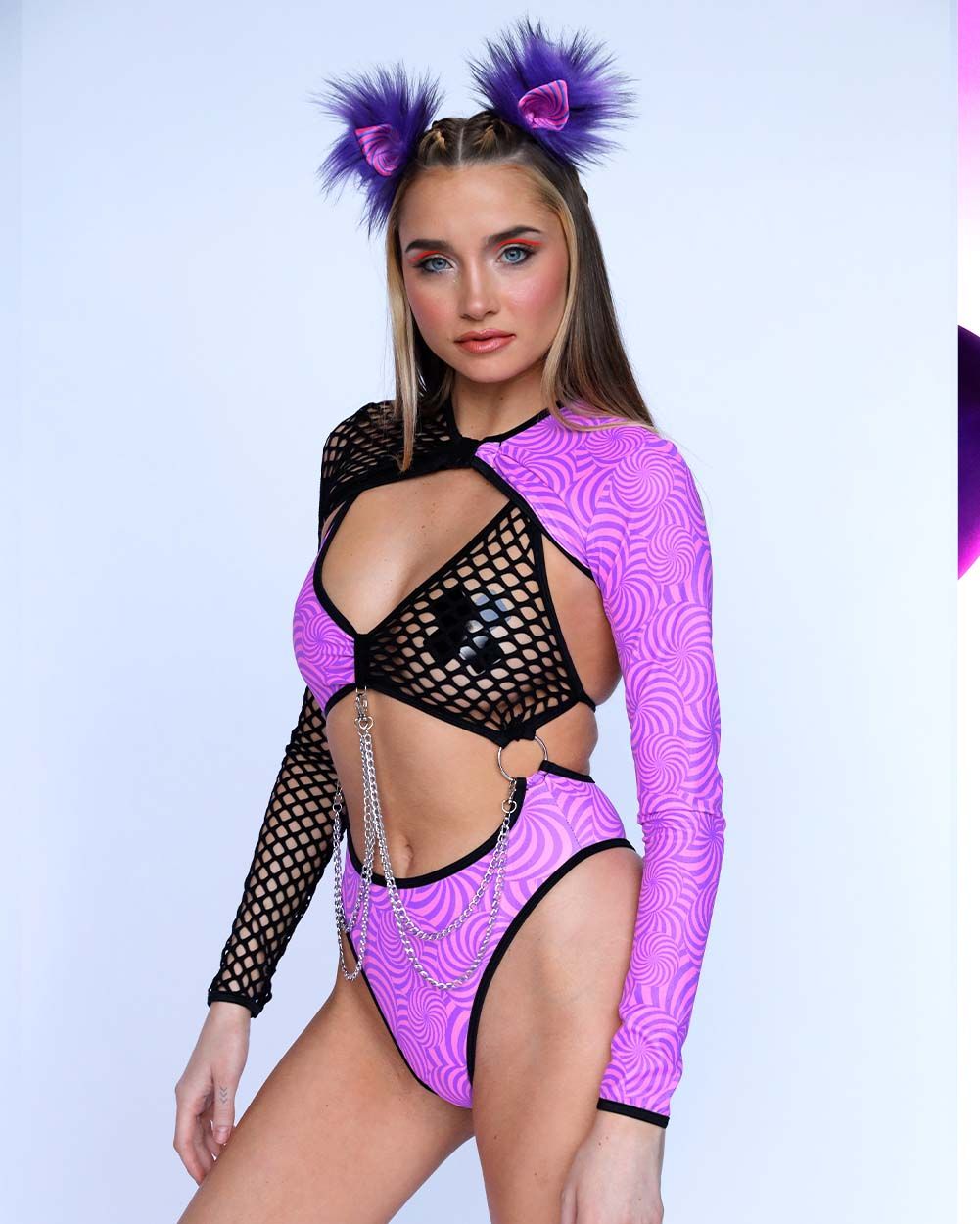 Rolita Couture x iHR Super Wonky Split Ultra Crop sold by iHeartRaves product image thumbnail 5