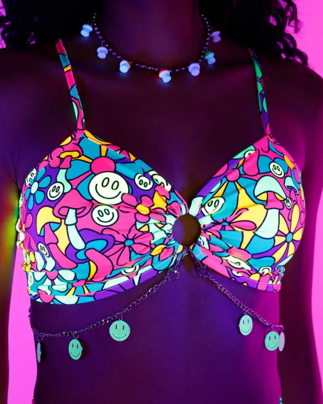 Flower Bomb O-Ring Bra Top sold by iHeartRaves