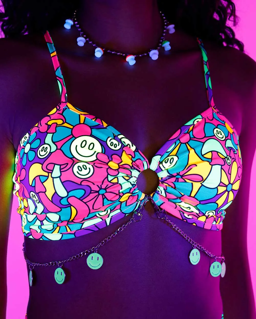 Flower Bomb O-Ring Bra Top sold by iHeartRaves