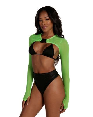 Wicked Sweet Speed Clasp Mesh Ultra Crop Top sold by iHeartRaves