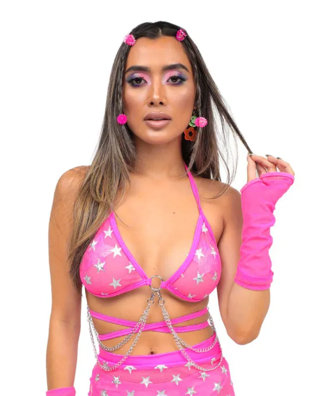 Rolita Couture Good Vibes Joy Chain Wrap Top sold by iHeartRaves