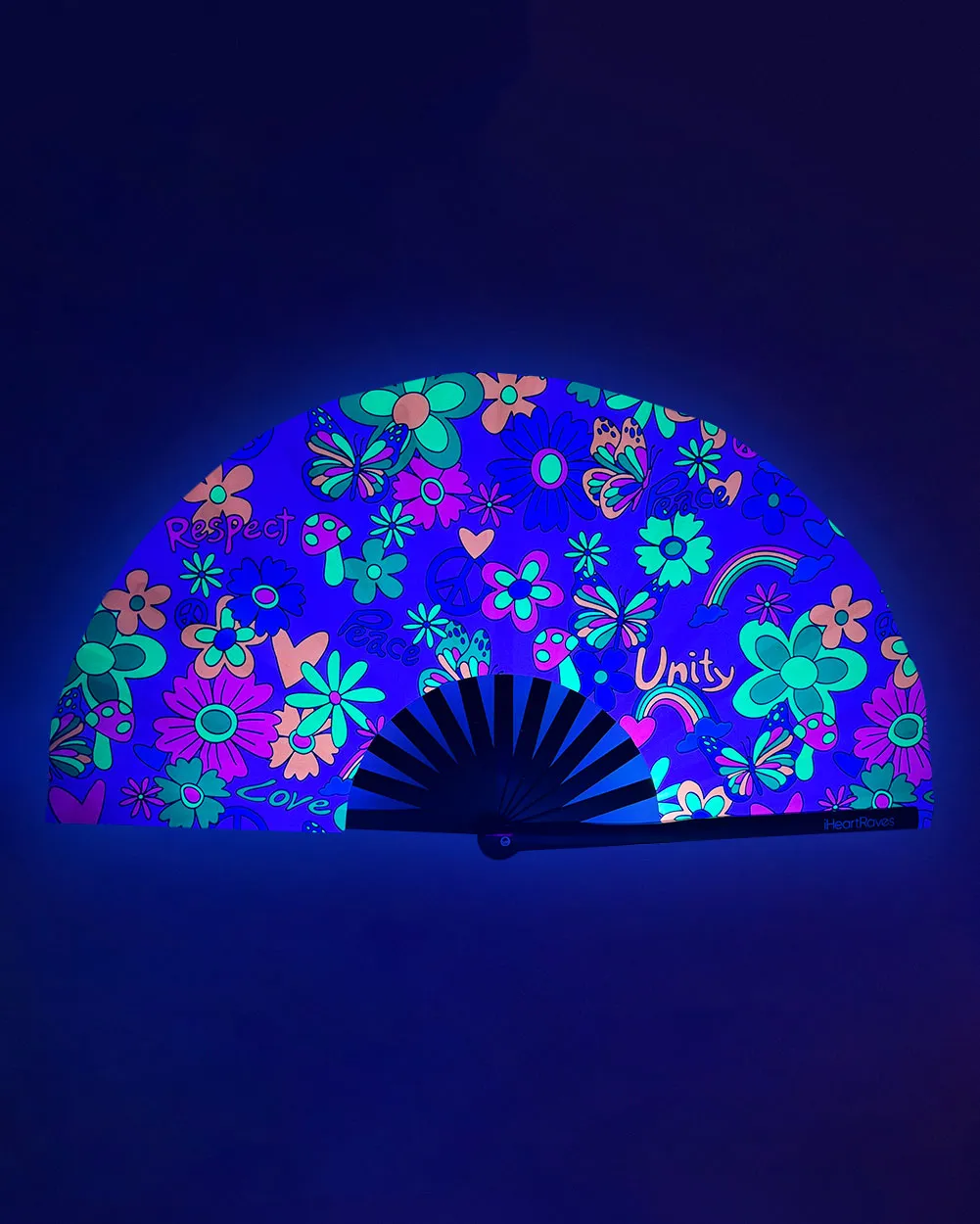 Happy Haven UV Reactive Hand Fan sold by iHeartRaves product image thumbnail 2