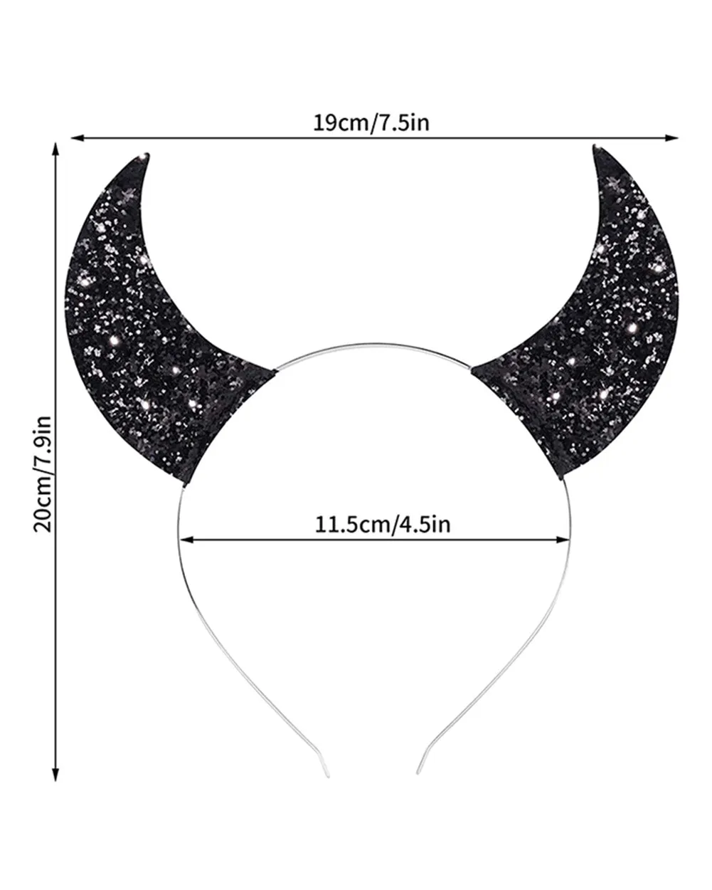 Hella Sparkly Devil Horns Headband sold by iHeartRaves product image thumbnail 5