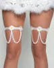 Bare Blossom Chain Pair Leg Garters sold by iHeartRaves