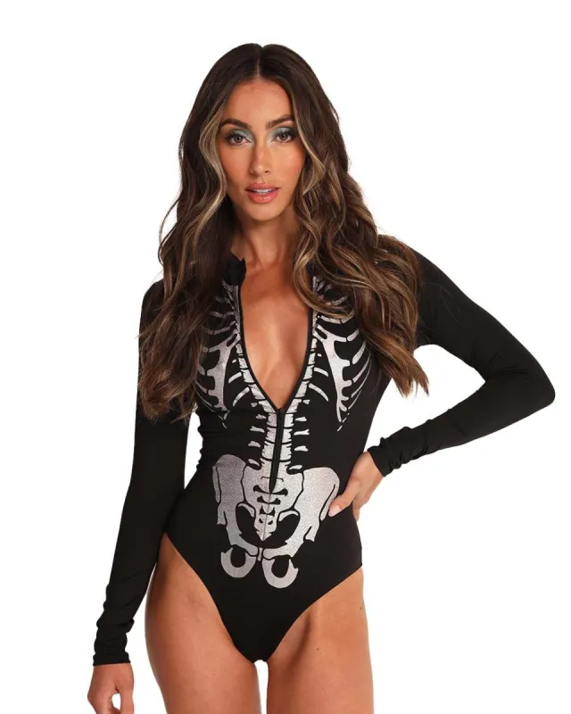 Exclusive Show Your Bones Holographic Skeleton Costume sold by iHeartRaves