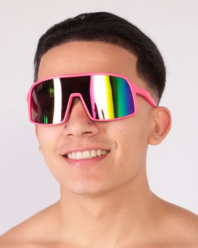 Sunset Forever Pink Visor Glasses sold by iHeartRaves