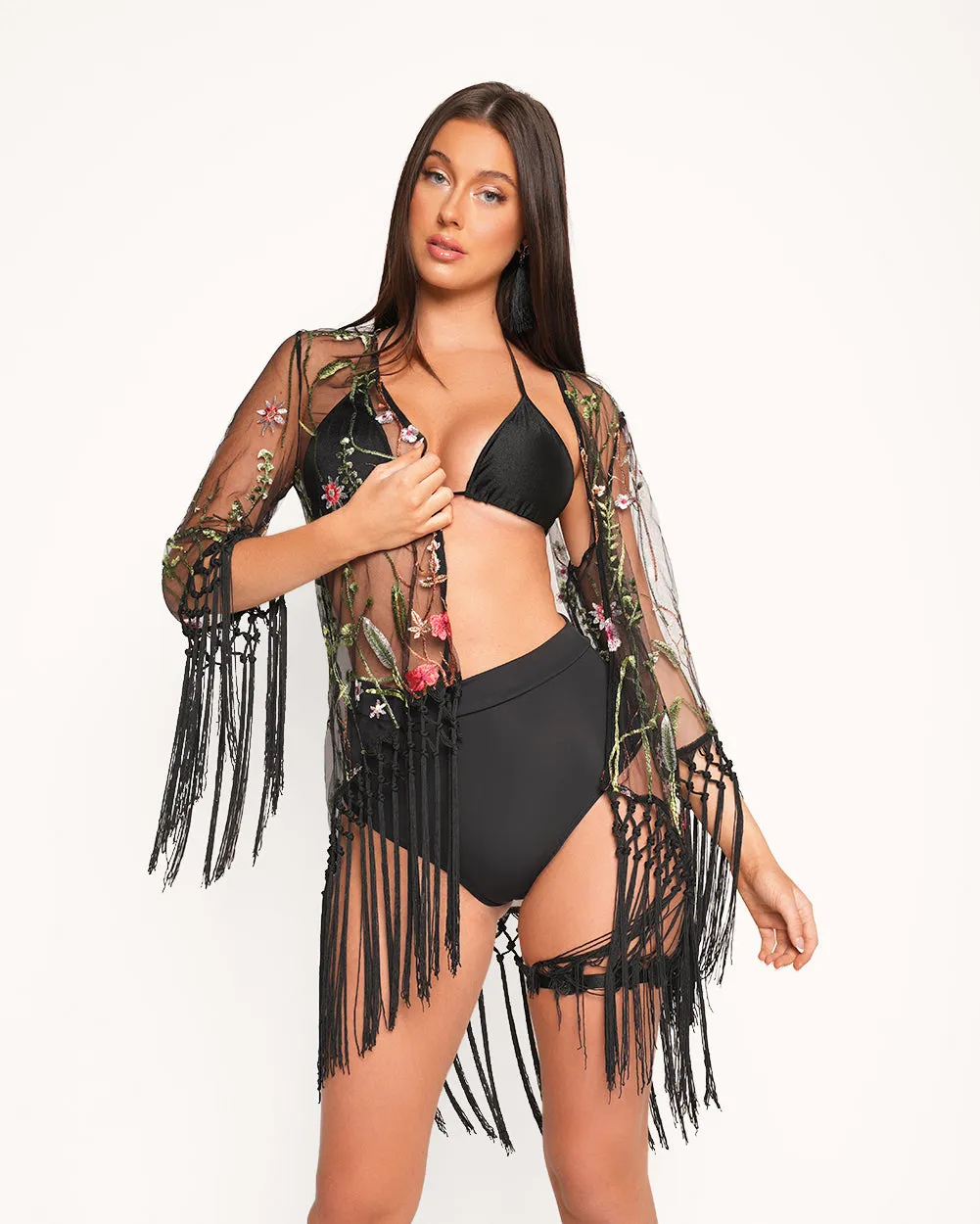 Lace Flower Fields Cropped Cover Up sold by iHeartRaves