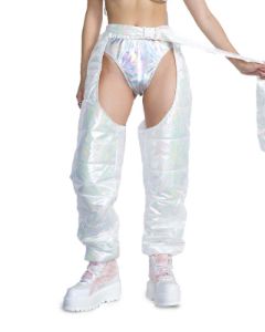 Fully Charged Metallic Puffer Chaps sold by iHeartRaves