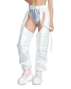 Fully Charged Metallic Puffer Chaps sold by iHeartRaves