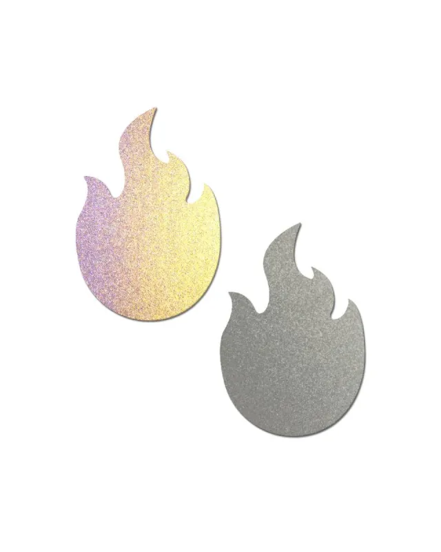 Pastease X iHR Reflective Flame Pasties sold by iHeartRaves