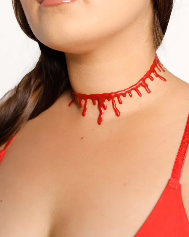 Dead to Me Dripping Blood Necklace sold by iHeartRaves
