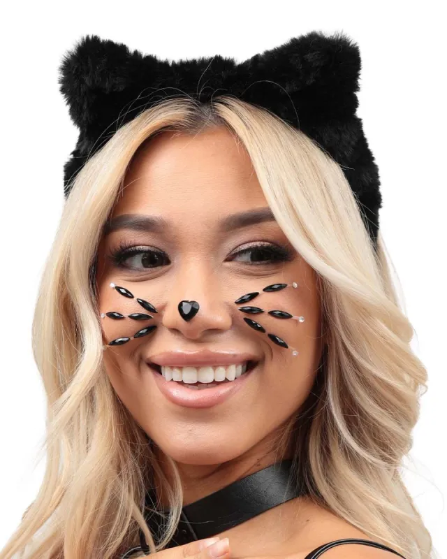 Here Kitty Rhinestone Face Jewels sold by iHeartRaves