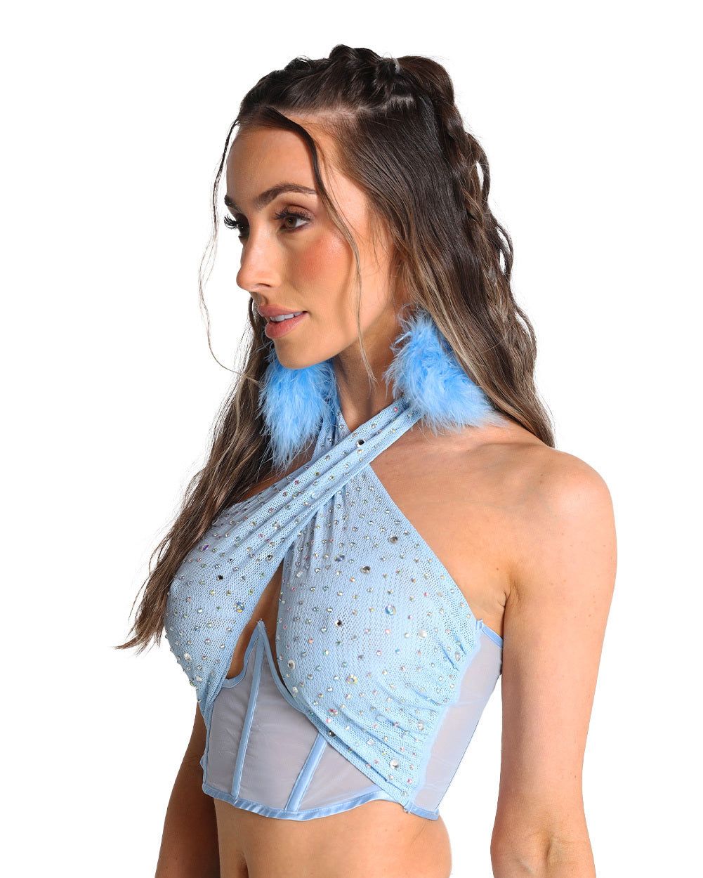 Magic Spell Rhinestone Halter Crop Top sold by iHeartRaves product image thumbnail 2