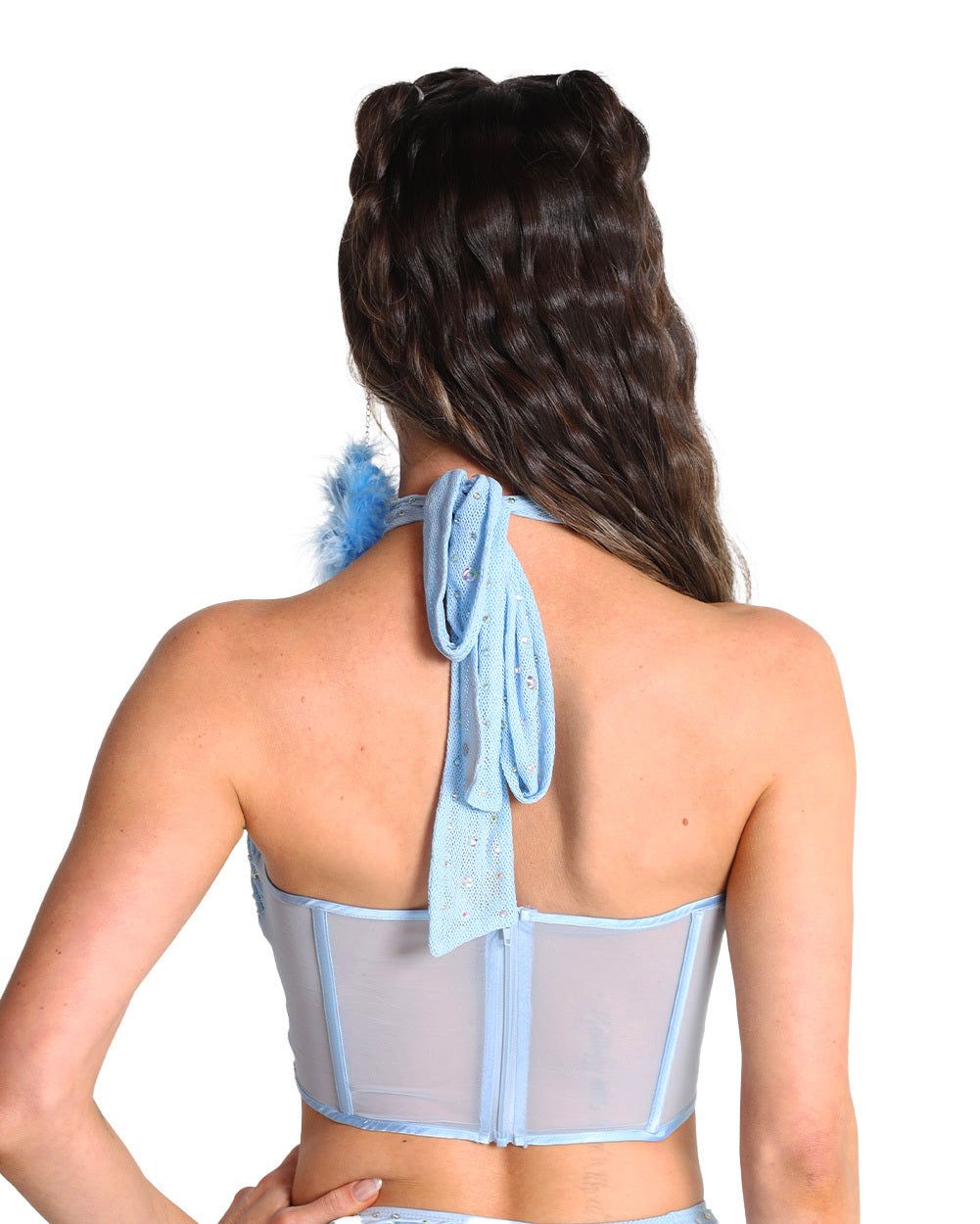 Magic Spell Rhinestone Halter Crop Top sold by iHeartRaves product image thumbnail 4