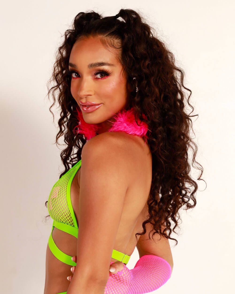 Cyber Love Mesh Crop Top sold by iHeartRaves product image thumbnail 3