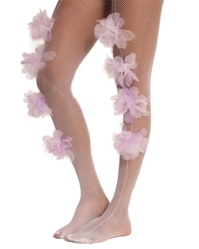 Floral Fantasies Fishnet Thigh Highs sold by iHeartRaves