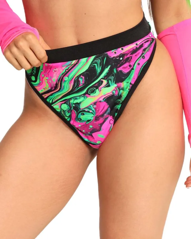 Rolita Couture x iHR Lava Psychedelia High-Waist Bottoms sold by iHeartRaves