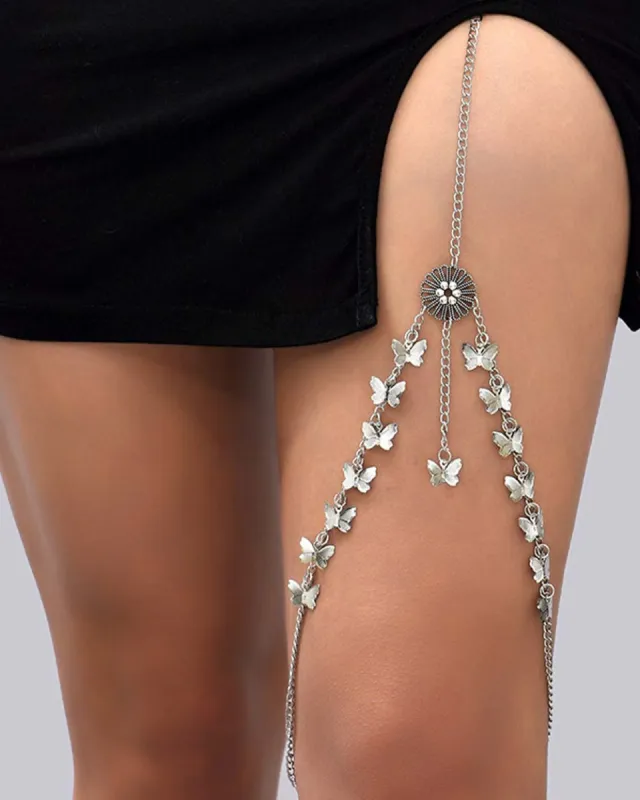 Beauty & Grace Butterfly Thigh Chain sold by iHeartRaves