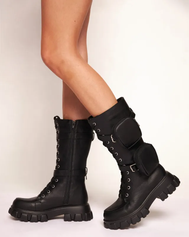 Rise to the Top Combat Boots With Pouch sold by iHeartRaves