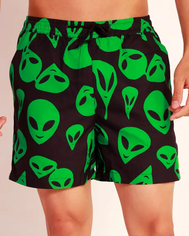 Little Green Men's Shorts sold by iHeartRaves