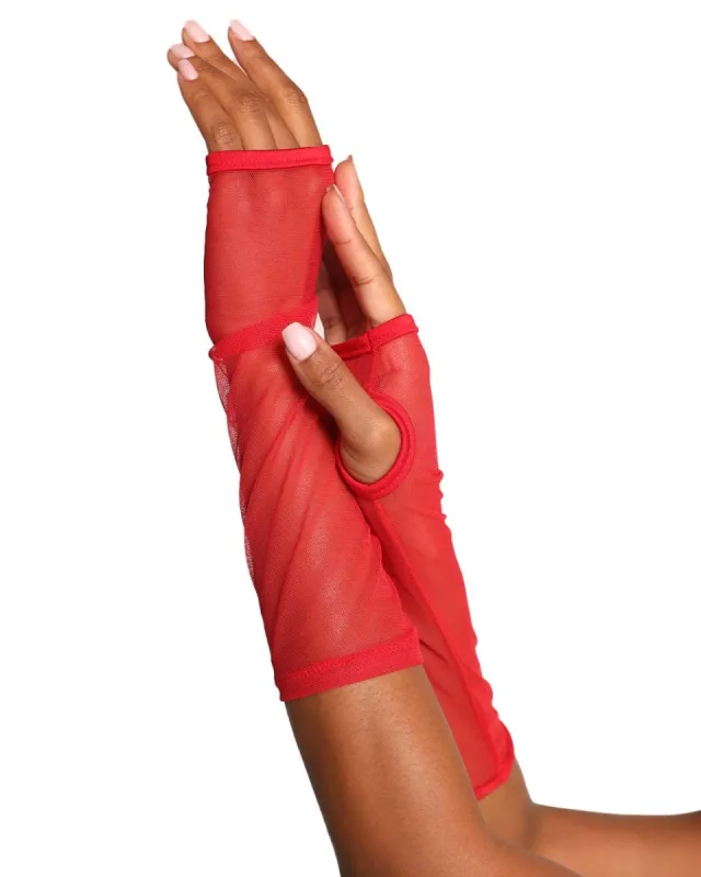 Red Mesh Arm Warmers sold by iHeartRaves