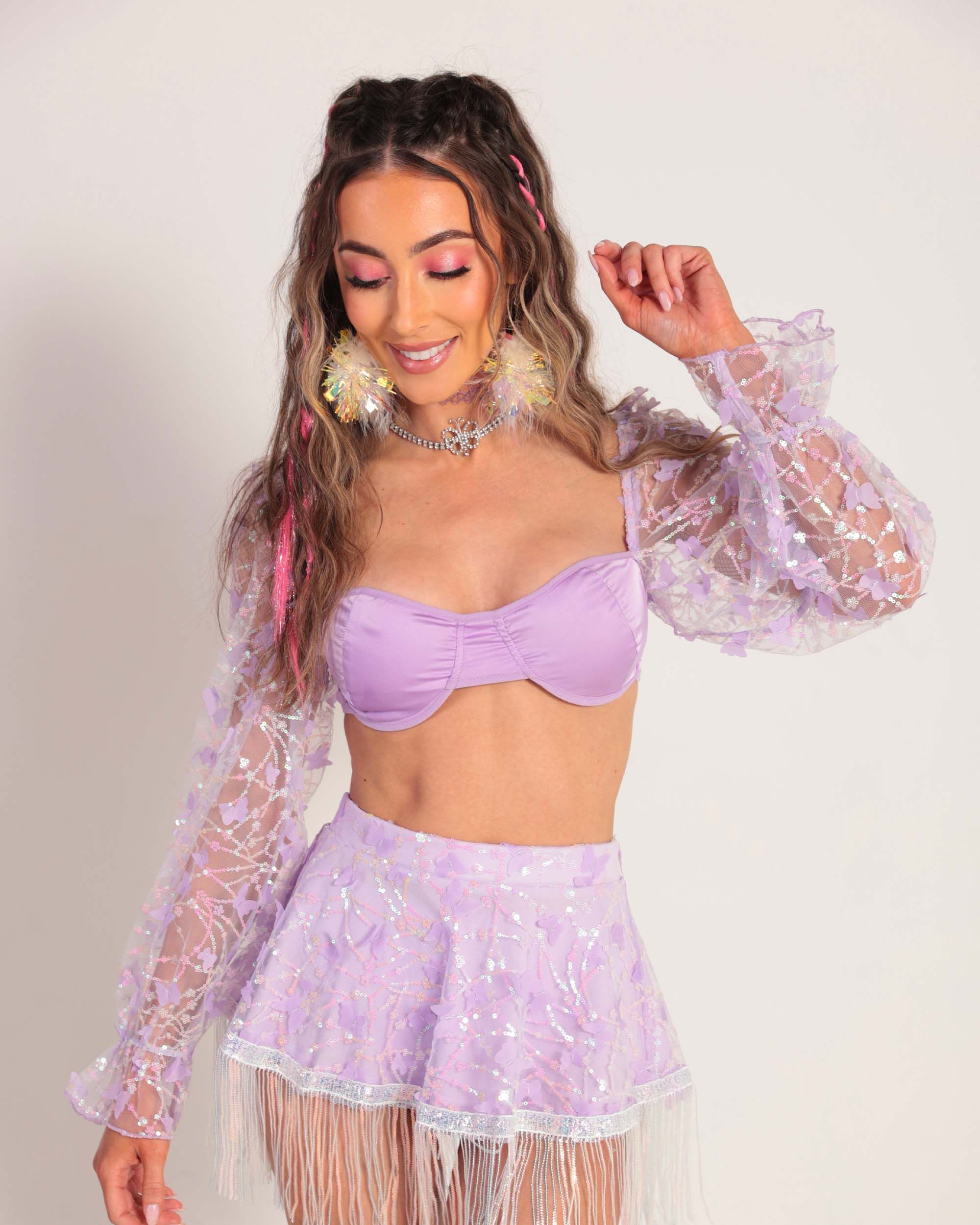 Enchanted Butterfly Mesh Top sold by iHeartRaves