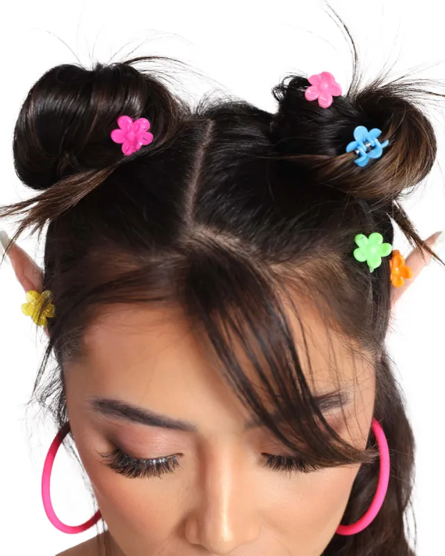 Rainbow Floral Hair Clips sold by iHeartRaves