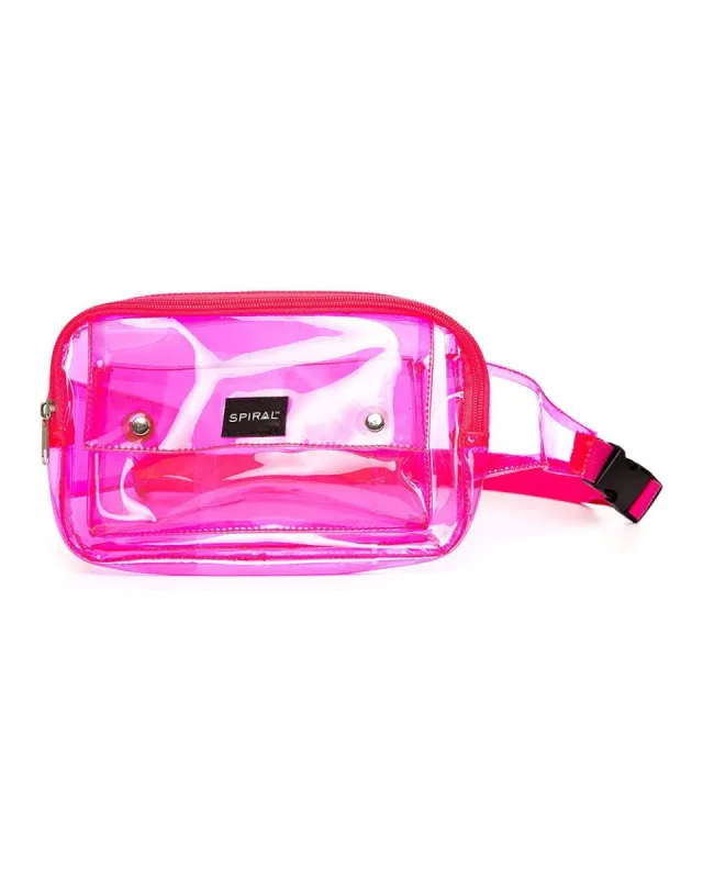 Spiral Transparent Pink Fanny Pack sold by iHeartRaves