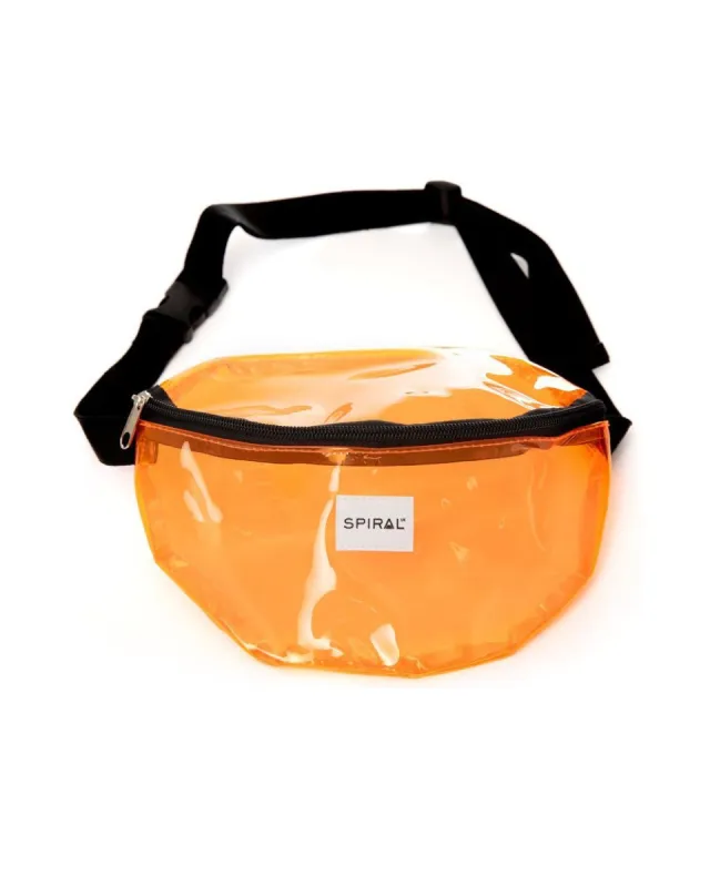 Spiral Transparent Clear Orange Fanny Pack sold by iHeartRaves
