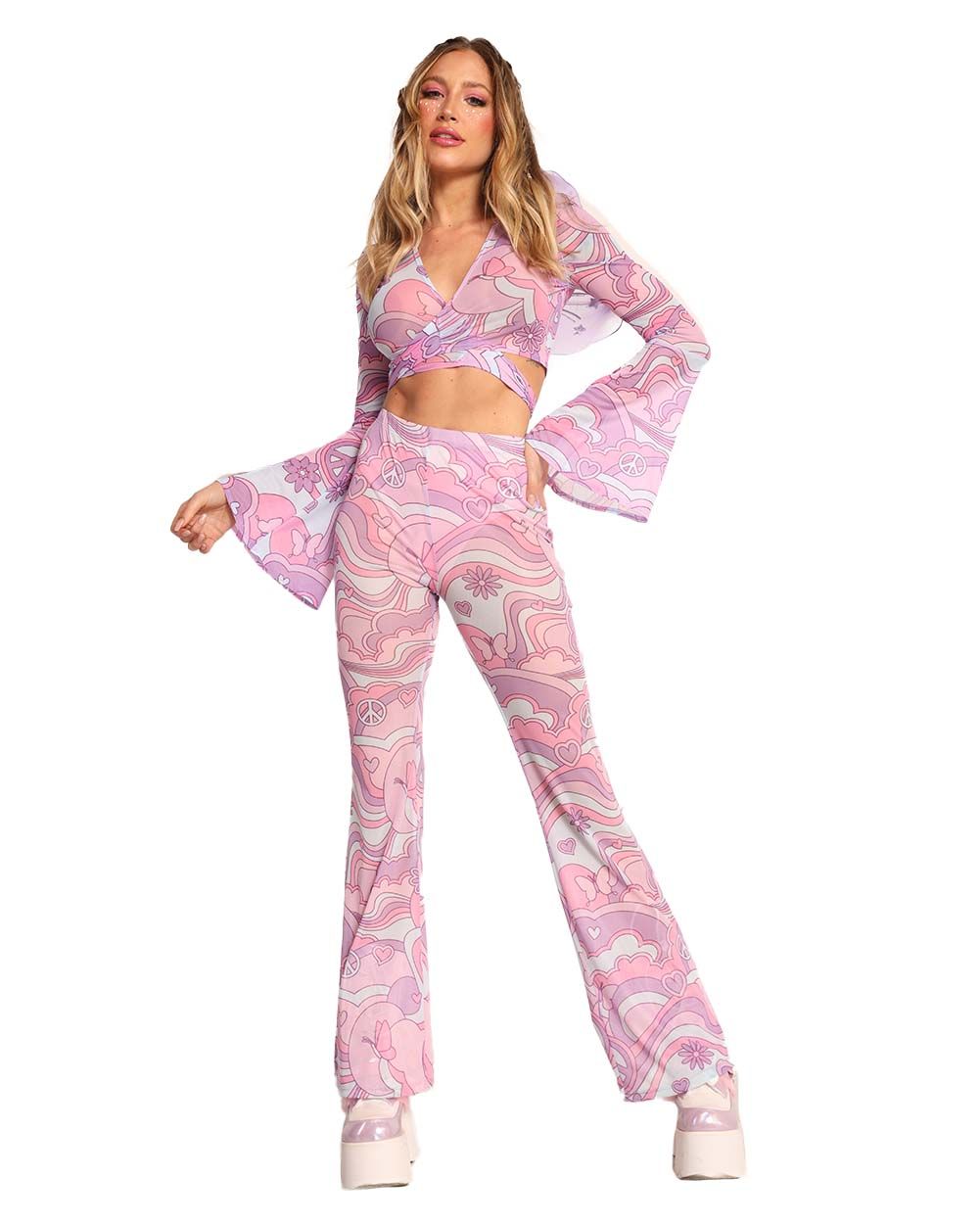 Free Spirit Cutie Mesh Bell Bottoms sold by iHeartRaves product image thumbnail 4