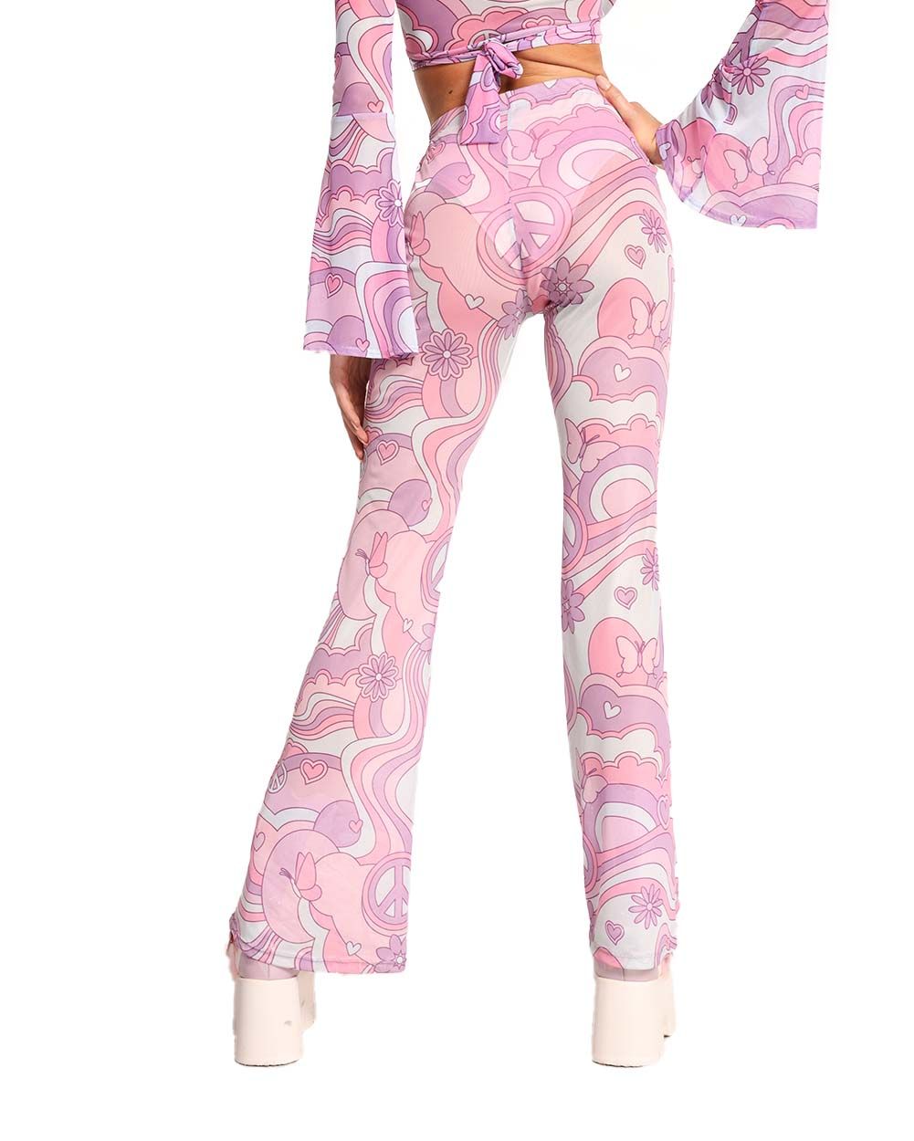 Free Spirit Cutie Mesh Bell Bottoms sold by iHeartRaves product image thumbnail 5