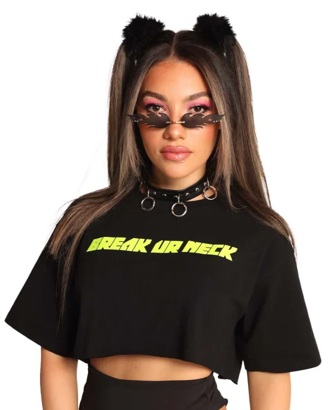 Break Ur Neck Crop Top sold by iHeartRaves