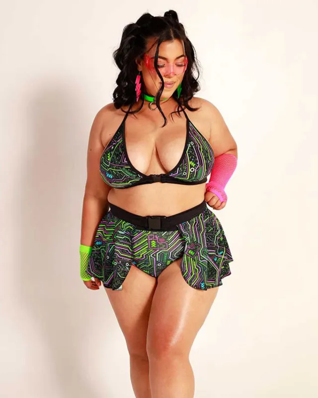 Rolita Couture X IHR Electro Matrix Buckle Outfit sold by iHeartRaves