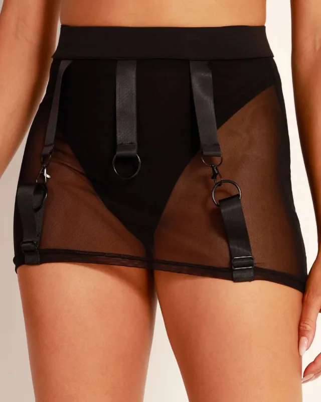 Raver Revolution Strappy Mesh Mini Skirt sold by iHeartRaves