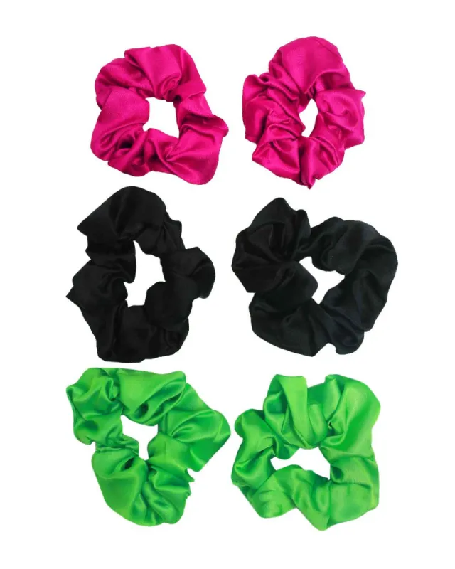 Black-Neon Green-Neon Pink Fabulous Feelings Scrunchies Set sold by iHeartRaves