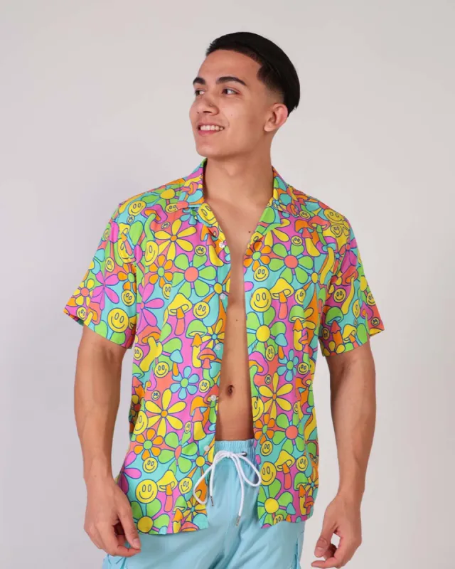 Flower Bomb Men's Camp Shirt sold by iHeartRaves