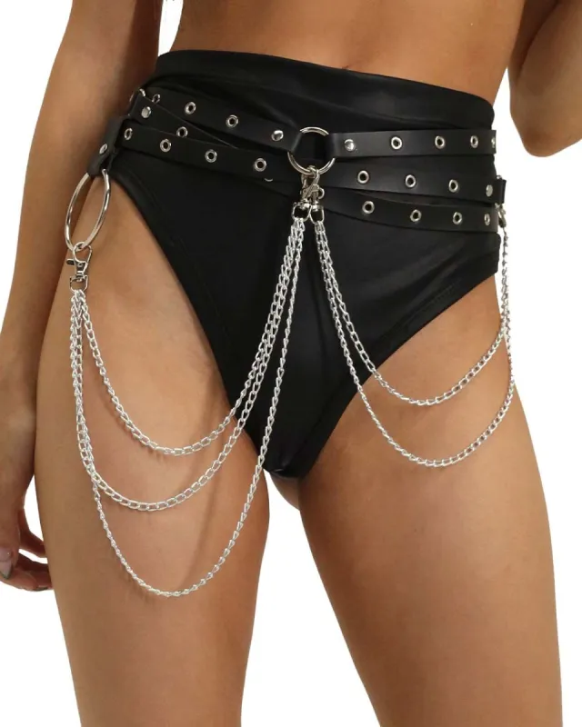 Black Magic Strappy Chain Belt sold by iHeartRaves