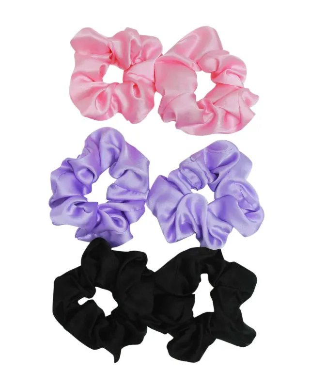 Black-Lavender-Baby Pink Fabulous Feelings Scrunchies Set sold by iHeartRaves